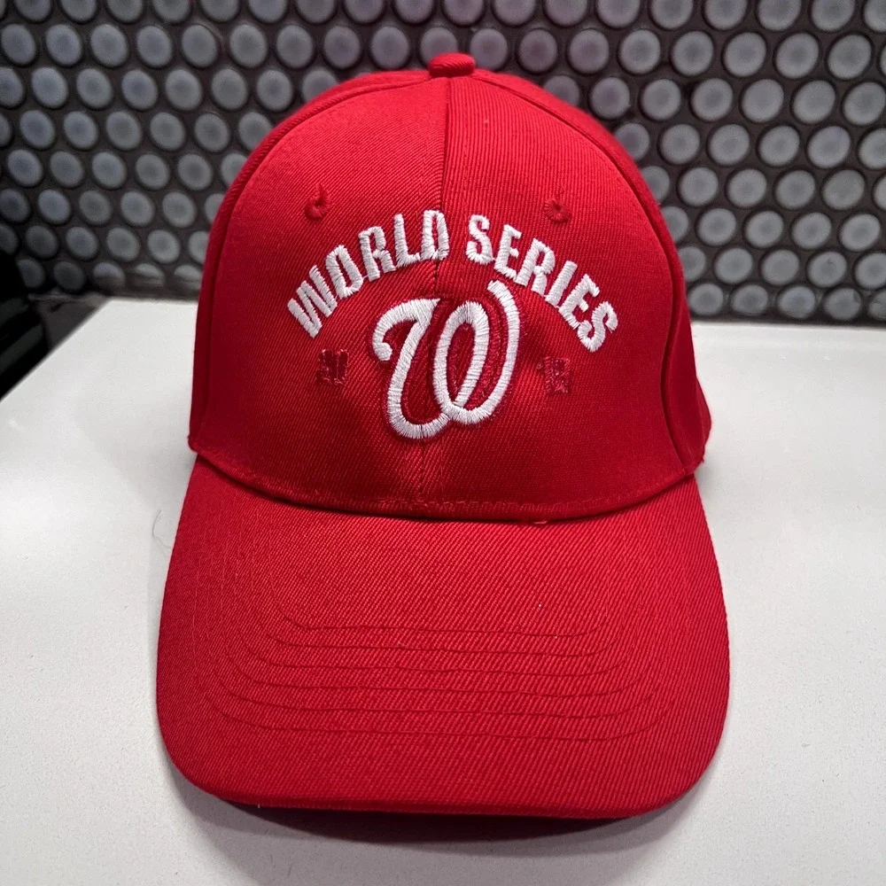 Washington Nationals Hat Cap Red Strap Back MLB Mens‎ Baseball